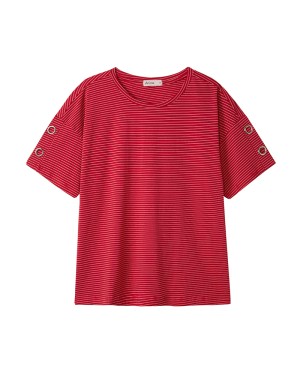 Arissa Plus Size Casual Short Sleeves Knit Tee - ARS-9546-C1